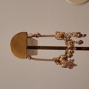 Hello Kitty Gold Charm Bracelet with 8  Assorted Charms -NIP